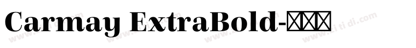 Carmay ExtraBold字体转换